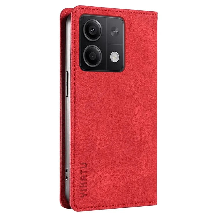 YIKATU YK-004 For Xiaomi Poco X6 5G / Redmi Note 13 Pro 5G Case Leather Skin-Touch Phone Cover Magnetic Auto-Absorbed