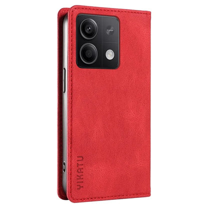 YIKATU YK-004 For Xiaomi Poco X6 5G / Redmi Note 13 Pro 5G Case Leather Skin-Touch Phone Cover Magnetic Auto-Absorbed