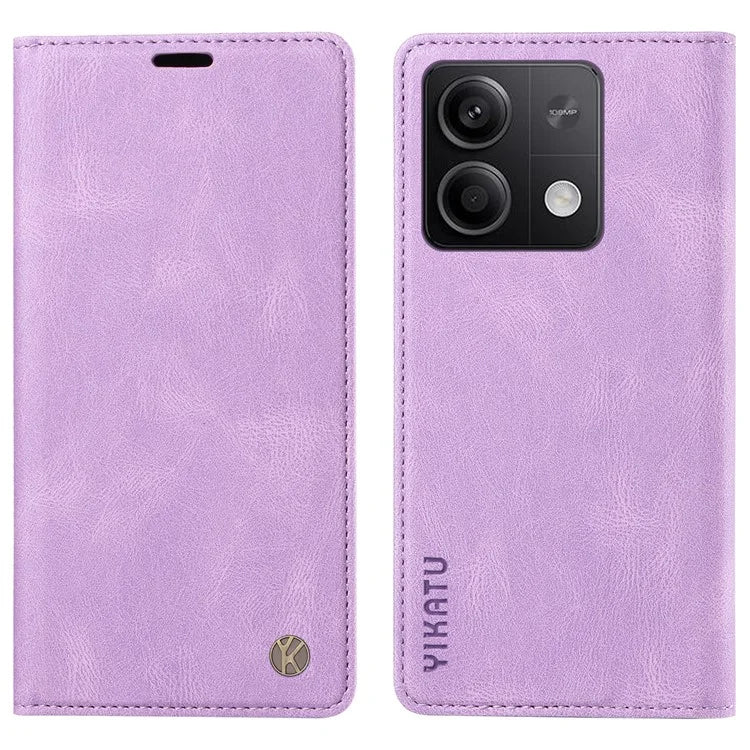YIKATU YK-004 For Xiaomi Poco X6 5G / Redmi Note 13 Pro 5G Case Leather Skin-Touch Phone Cover Magnetic Auto-Absorbed