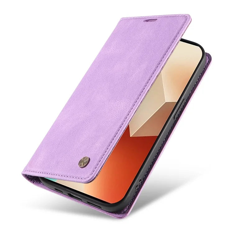 YIKATU YK-004 For Xiaomi Poco X6 5G / Redmi Note 13 Pro 5G Case Leather Skin-Touch Phone Cover Magnetic Auto-Absorbed