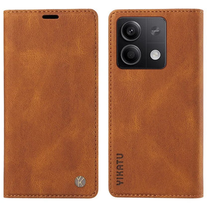 YIKATU YK-004 For Xiaomi Poco X6 5G / Redmi Note 13 Pro 5G Case Leather Skin-Touch Phone Cover Magnetic Auto-Absorbed