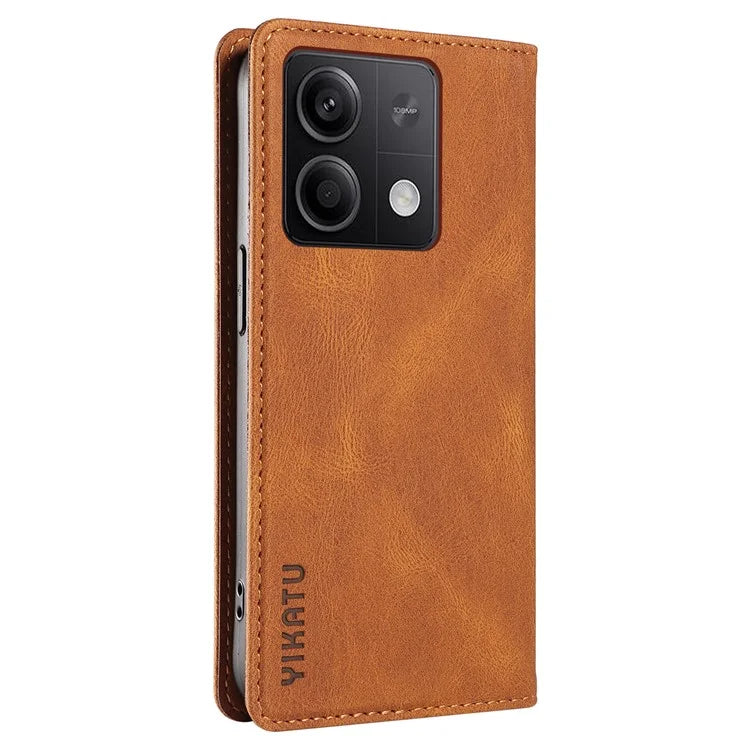 YIKATU YK-004 For Xiaomi Poco X6 5G / Redmi Note 13 Pro 5G Case Leather Skin-Touch Phone Cover Magnetic Auto-Absorbed