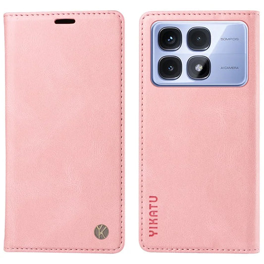 YIKATU YK-004 For Xiaomi Redmi K70 Ultra Case Leather Skin-Touch Phone Cover Magnetic Auto-Absorbed