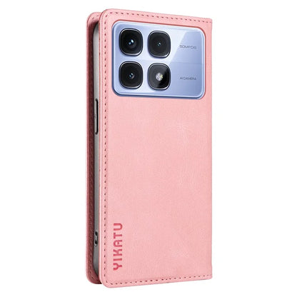 YIKATU YK-004 For Xiaomi Redmi K70 Ultra Case Leather Skin-Touch Phone Cover Magnetic Auto-Absorbed