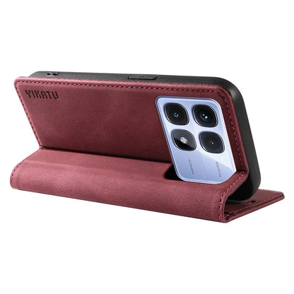 YIKATU YK-004 For Xiaomi Redmi K70 Ultra Case Leather Skin-Touch Phone Cover Magnetic Auto-Absorbed