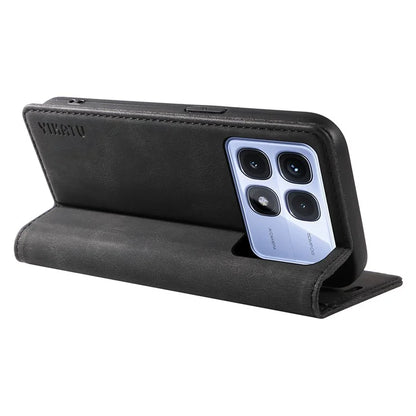 YIKATU YK-004 For Xiaomi Redmi K70 Ultra Case Leather Skin-Touch Phone Cover Magnetic Auto-Absorbed