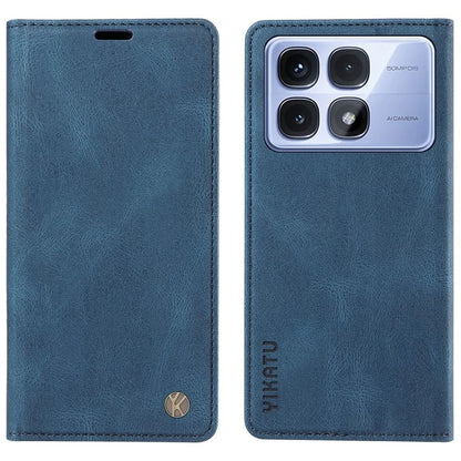 YIKATU YK-004 For Xiaomi Redmi K70 Ultra Case Leather Skin-Touch Phone Cover Magnetic Auto-Absorbed