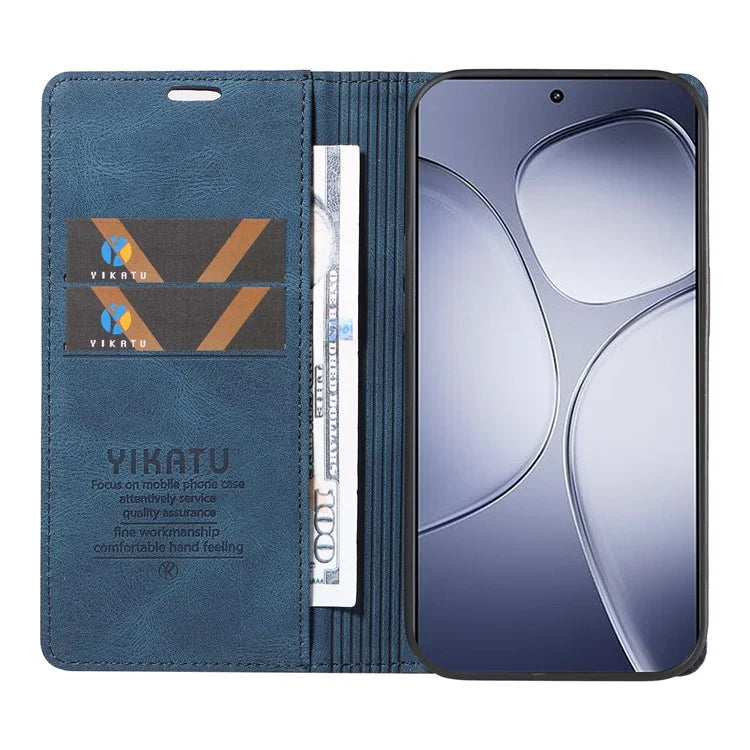 YIKATU YK-004 For Xiaomi Redmi K70 Ultra Case Leather Skin-Touch Phone Cover Magnetic Auto-Absorbed