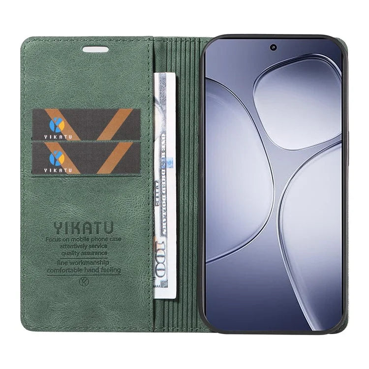 YIKATU YK-004 For Xiaomi Redmi K70 Ultra Case Leather Skin-Touch Phone Cover Magnetic Auto-Absorbed