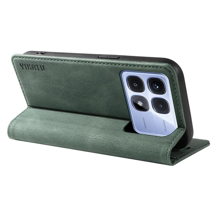 YIKATU YK-004 For Xiaomi Redmi K70 Ultra Case Leather Skin-Touch Phone Cover Magnetic Auto-Absorbed