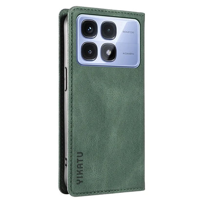 YIKATU YK-004 For Xiaomi Redmi K70 Ultra Case Leather Skin-Touch Phone Cover Magnetic Auto-Absorbed