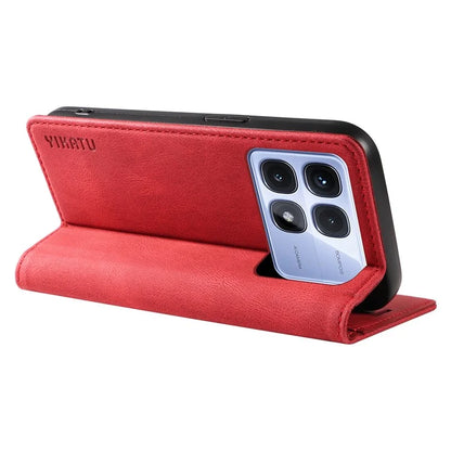 YIKATU YK-004 For Xiaomi Redmi K70 Ultra Case Leather Skin-Touch Phone Cover Magnetic Auto-Absorbed