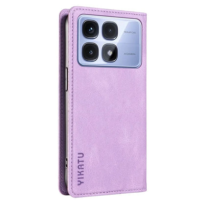 YIKATU YK-004 For Xiaomi Redmi K70 Ultra Case Leather Skin-Touch Phone Cover Magnetic Auto-Absorbed