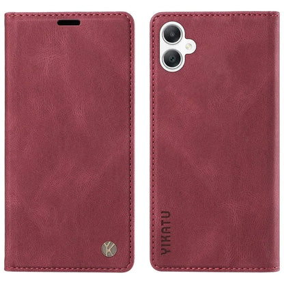 YIKATU YK-004 For Samsung Galaxy A06 Case Leather Skin-Touch Phone Cover Magnetic Auto-Absorbed