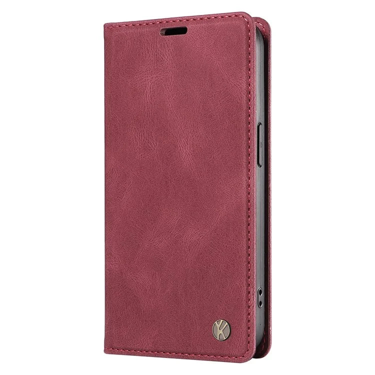 YIKATU YK-004 For Samsung Galaxy A06 Case Leather Skin-Touch Phone Cover Magnetic Auto-Absorbed