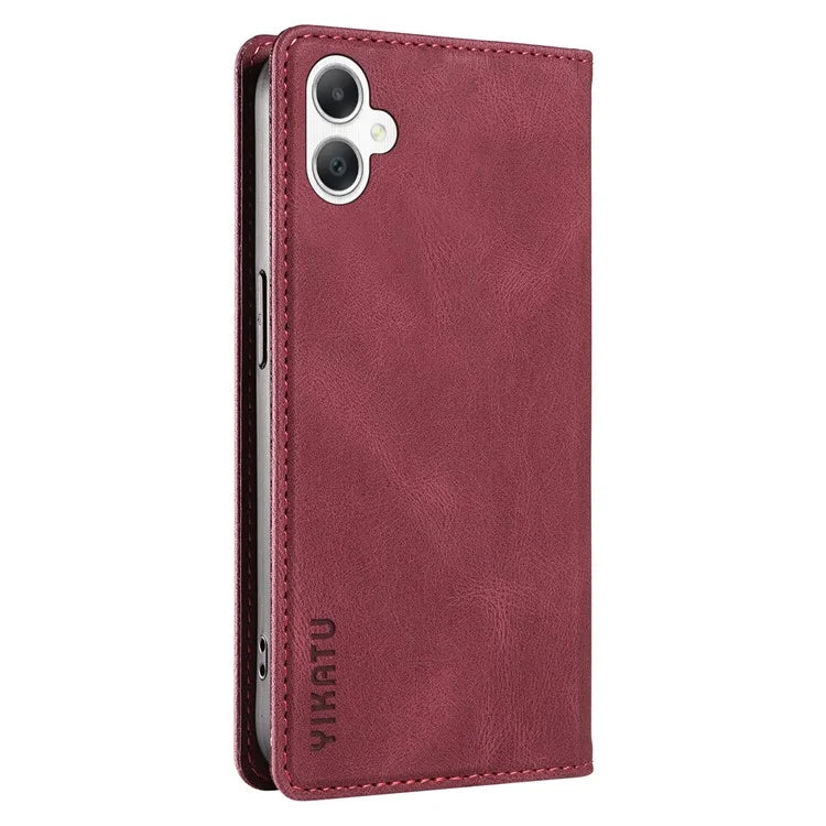 YIKATU YK-004 For Samsung Galaxy A06 Case Leather Skin-Touch Phone Cover Magnetic Auto-Absorbed