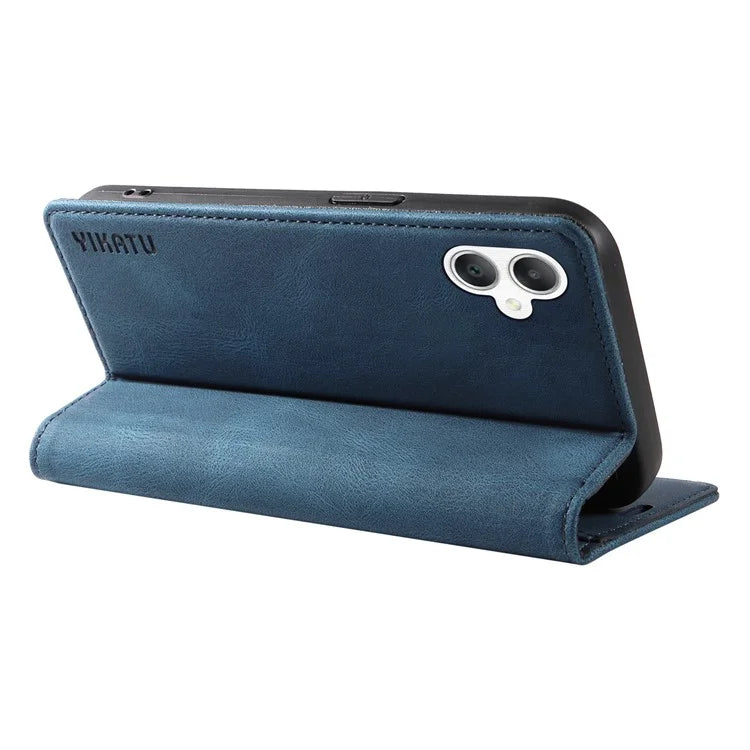 YIKATU YK-004 For Samsung Galaxy A06 Case Leather Skin-Touch Phone Cover Magnetic Auto-Absorbed