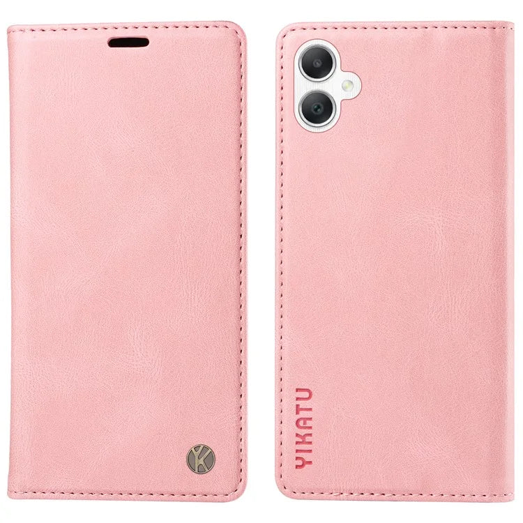 YIKATU YK-004 For Samsung Galaxy A06 Case Leather Skin-Touch Phone Cover Magnetic Auto-Absorbed