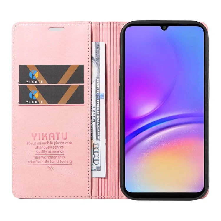 YIKATU YK-004 For Samsung Galaxy A06 Case Leather Skin-Touch Phone Cover Magnetic Auto-Absorbed