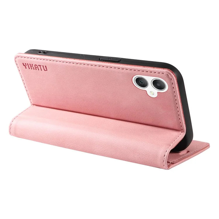 YIKATU YK-004 For Samsung Galaxy A06 Case Leather Skin-Touch Phone Cover Magnetic Auto-Absorbed