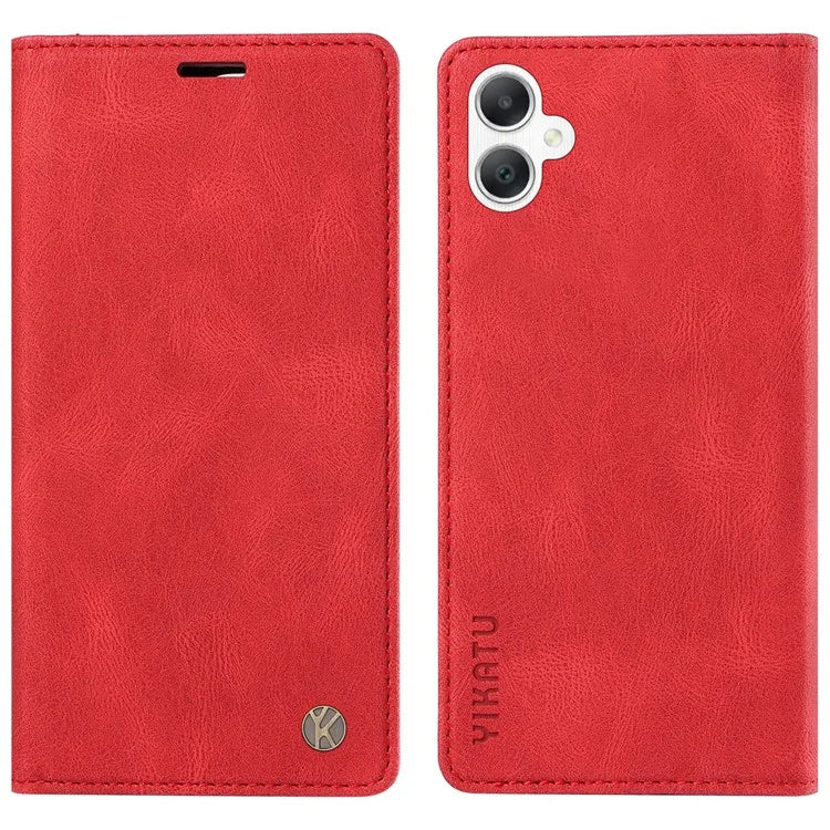 YIKATU YK-004 For Samsung Galaxy A06 Case Leather Skin-Touch Phone Cover Magnetic Auto-Absorbed