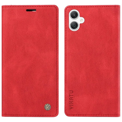 YIKATU YK-004 For Samsung Galaxy A06 Case Leather Skin-Touch Phone Cover Magnetic Auto-Absorbed