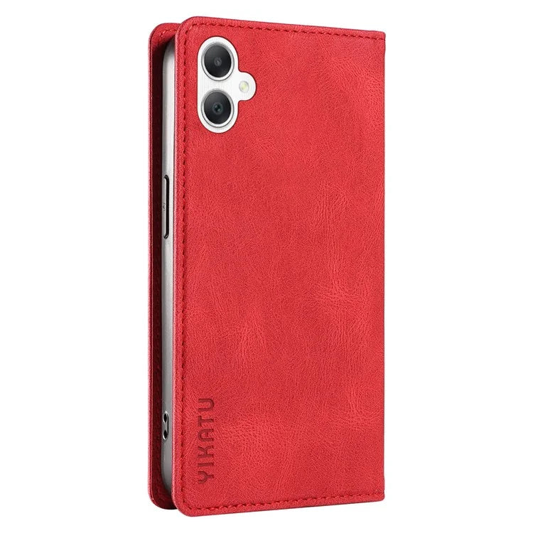 YIKATU YK-004 For Samsung Galaxy A06 Case Leather Skin-Touch Phone Cover Magnetic Auto-Absorbed