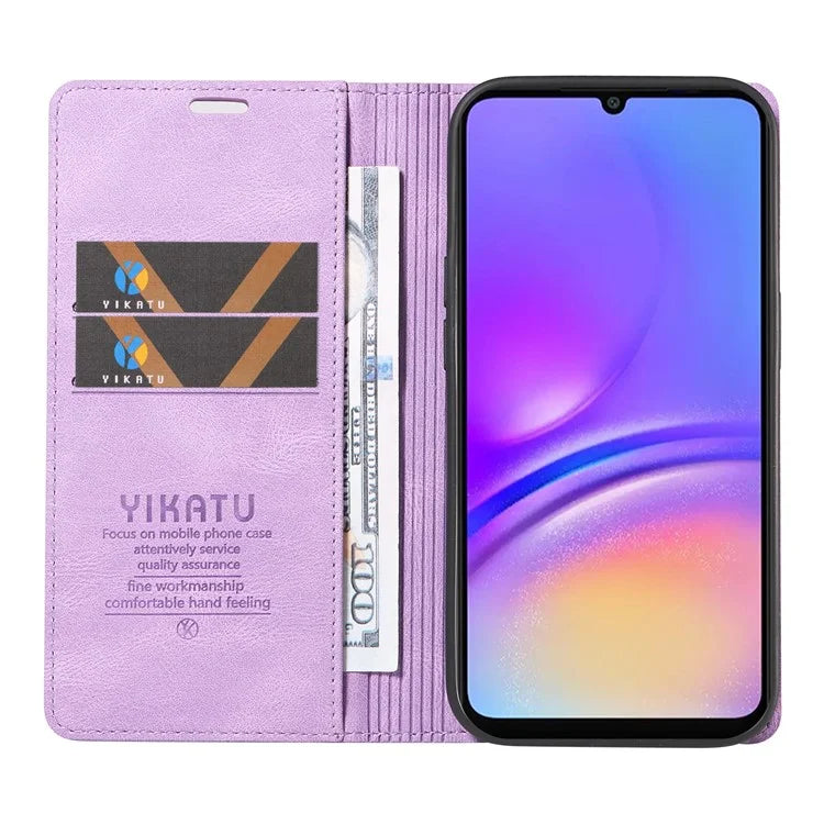 YIKATU YK-004 For Samsung Galaxy A06 Case Leather Skin-Touch Phone Cover Magnetic Auto-Absorbed