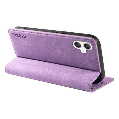 YIKATU YK-004 For Samsung Galaxy A06 Case Leather Skin-Touch Phone Cover Magnetic Auto-Absorbed