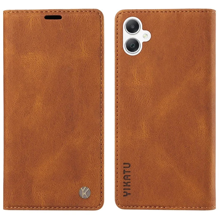 YIKATU YK-004 For Samsung Galaxy A06 Case Leather Skin-Touch Phone Cover Magnetic Auto-Absorbed