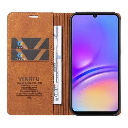 YIKATU YK-004 For Samsung Galaxy A06 Case Leather Skin-Touch Phone Cover Magnetic Auto-Absorbed