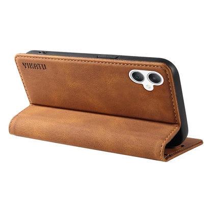 YIKATU YK-004 For Samsung Galaxy A06 Case Leather Skin-Touch Phone Cover Magnetic Auto-Absorbed