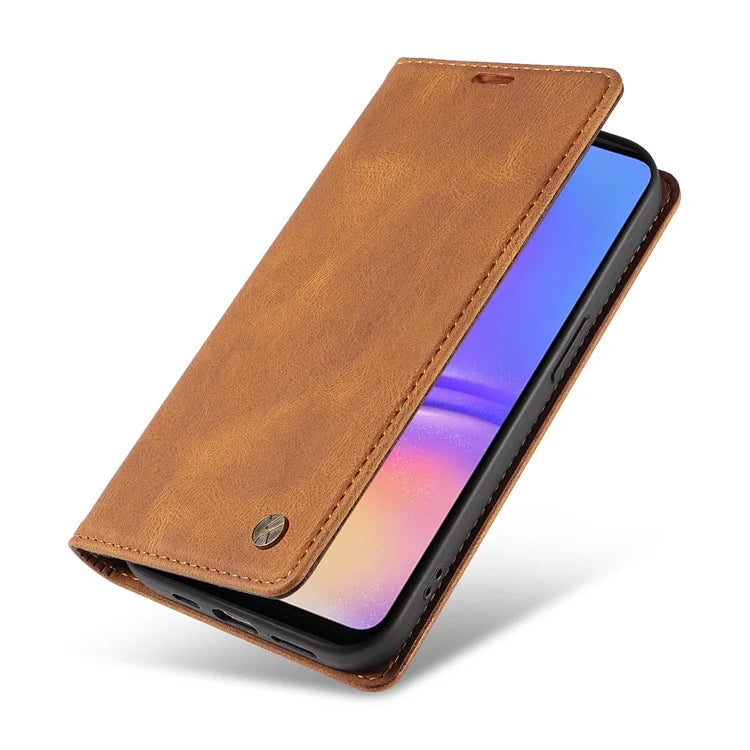 YIKATU YK-004 For Samsung Galaxy A06 Case Leather Skin-Touch Phone Cover Magnetic Auto-Absorbed