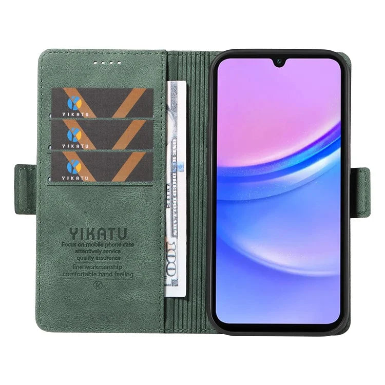 YIKATU YK-005 For Samsung Galaxy A16 5G Case PU Leather Wallet Phone Cover Skin Touch Feeling