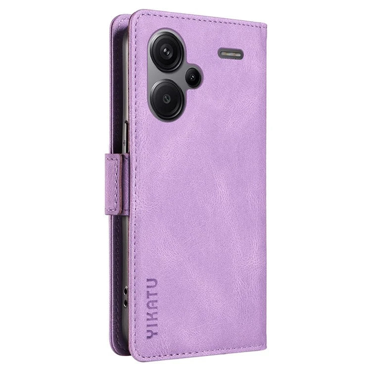 YIKATU YK-005 For Xiaomi Redmi Note 13 Pro+ 5G Case PU Leather Wallet Phone Cover Skin Touch Feeling
