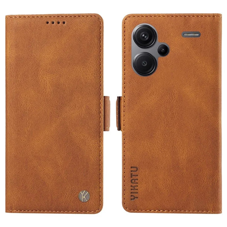 YIKATU YK-005 For Xiaomi Redmi Note 13 Pro+ 5G Case PU Leather Wallet Phone Cover Skin Touch Feeling
