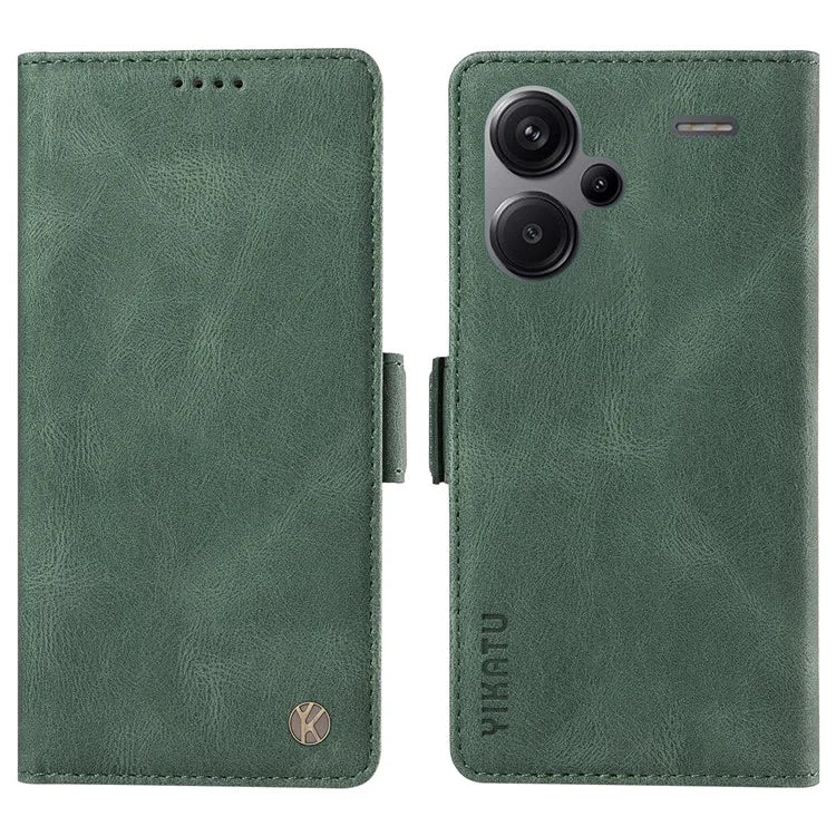 YIKATU YK-005 For Xiaomi Redmi Note 13 Pro+ 5G Case PU Leather Wallet Phone Cover Skin Touch Feeling