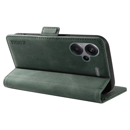 YIKATU YK-005 For Xiaomi Redmi Note 13 Pro+ 5G Case PU Leather Wallet Phone Cover Skin Touch Feeling