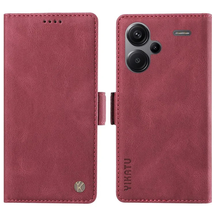 YIKATU YK-005 For Xiaomi Redmi Note 13 Pro+ 5G Case PU Leather Wallet Phone Cover Skin Touch Feeling