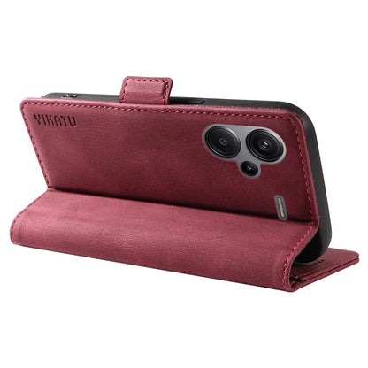 YIKATU YK-005 For Xiaomi Redmi Note 13 Pro+ 5G Case PU Leather Wallet Phone Cover Skin Touch Feeling