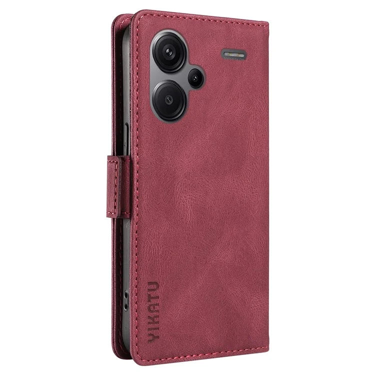 YIKATU YK-005 For Xiaomi Redmi Note 13 Pro+ 5G Case PU Leather Wallet Phone Cover Skin Touch Feeling