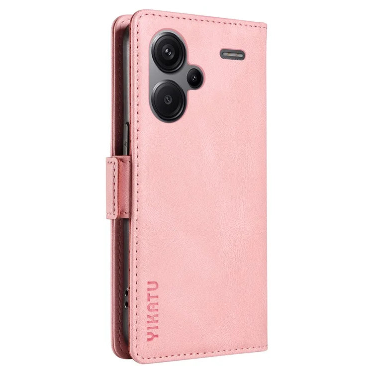 YIKATU YK-005 For Xiaomi Redmi Note 13 Pro+ 5G Case PU Leather Wallet Phone Cover Skin Touch Feeling