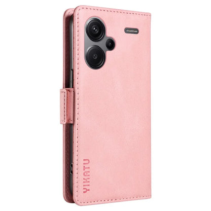 YIKATU YK-005 For Xiaomi Redmi Note 13 Pro+ 5G Case PU Leather Wallet Phone Cover Skin Touch Feeling