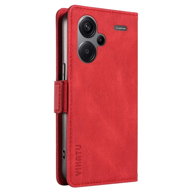 YIKATU YK-005 For Xiaomi Redmi Note 13 Pro+ 5G Case PU Leather Wallet Phone Cover Skin Touch Feeling