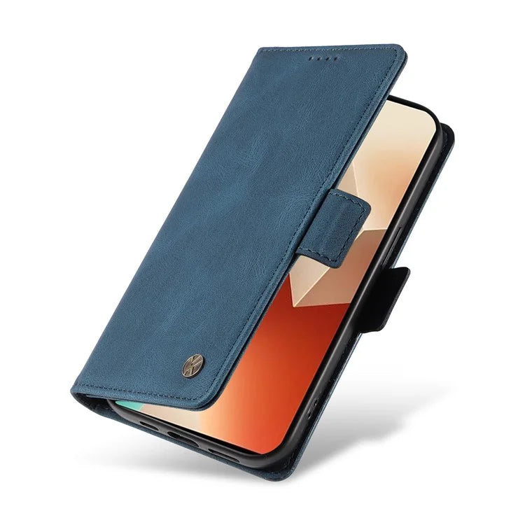 YIKATU YK-005 For Xiaomi Poco X6 5G / Redmi Note 13 Pro 5G Case PU Leather Wallet Phone Cover Skin Touch Feeling