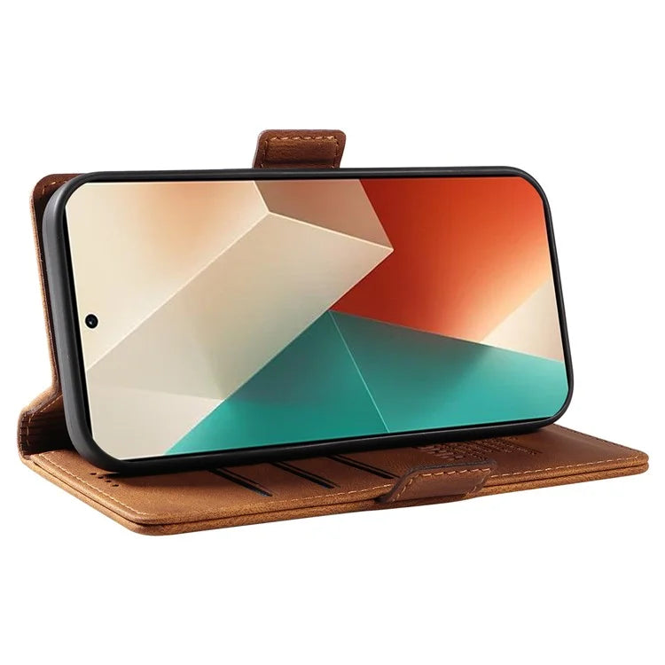 YIKATU YK-005 For Xiaomi Poco X6 5G / Redmi Note 13 Pro 5G Case PU Leather Wallet Phone Cover Skin Touch Feeling