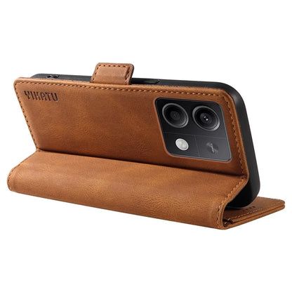 YIKATU YK-005 For Xiaomi Poco X6 5G / Redmi Note 13 Pro 5G Case PU Leather Wallet Phone Cover Skin Touch Feeling