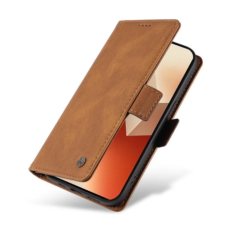 YIKATU YK-005 For Xiaomi Poco X6 5G / Redmi Note 13 Pro 5G Case PU Leather Wallet Phone Cover Skin Touch Feeling