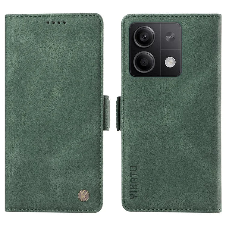 YIKATU YK-005 For Xiaomi Poco X6 5G / Redmi Note 13 Pro 5G Case PU Leather Wallet Phone Cover Skin Touch Feeling