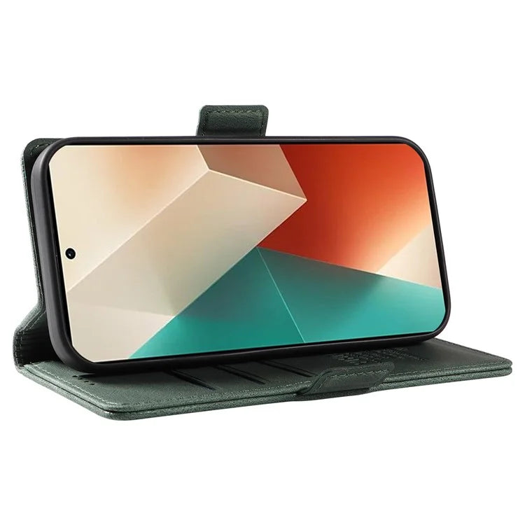 YIKATU YK-005 For Xiaomi Poco X6 5G / Redmi Note 13 Pro 5G Case PU Leather Wallet Phone Cover Skin Touch Feeling